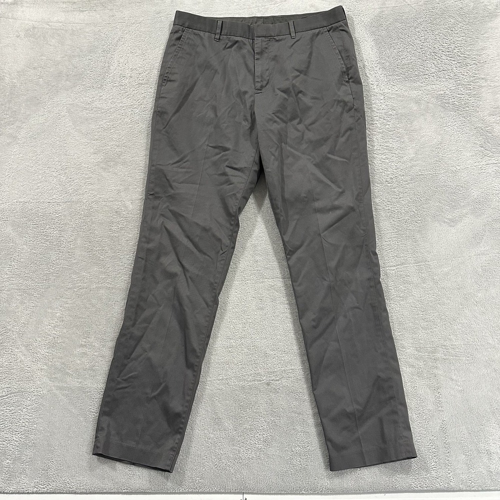 Bonobos Pants Men's 34 Athletic Tuesday Chino Khaki Office Slacks Preppy Gray